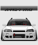 Hardtuned Kanji Window Banner - Stripes