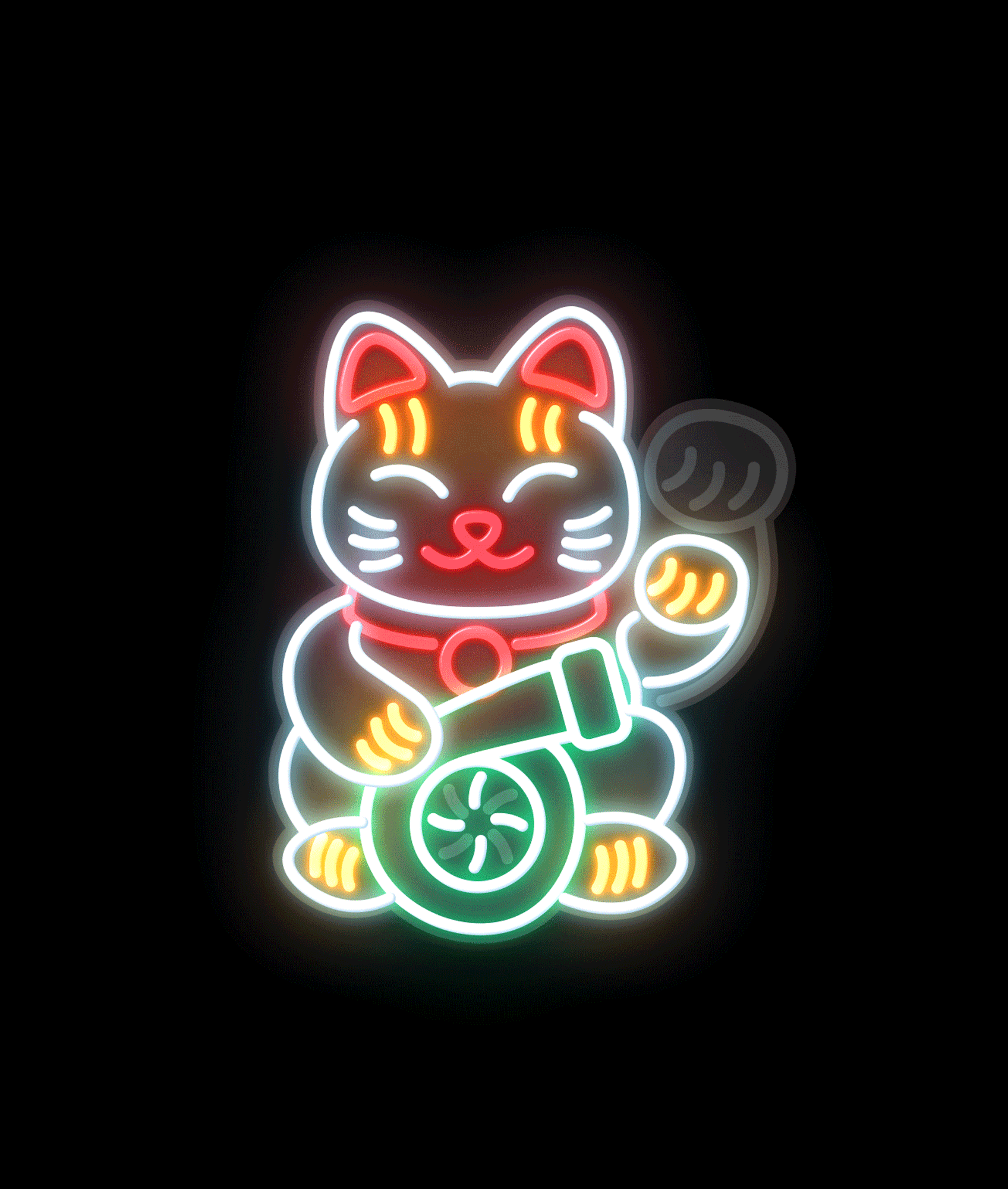 Lucky Cat Electric Sticker - Hardtuned
