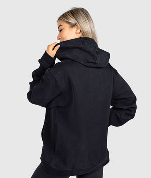 Women's Hardtuned Embossed P1 Fleece Hoodie - Black