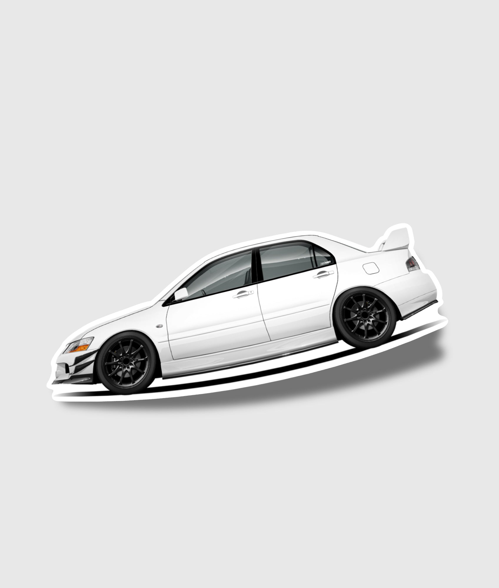 Mitsubishi EVO9 Sticker - White – Hardtuned Australia