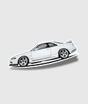 Nissan R33 Skyline Sticker - White