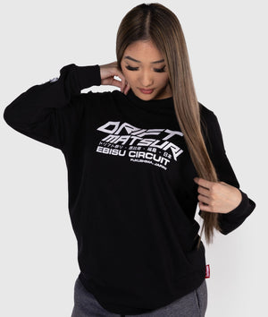 Womens Drift Matsuri Track Tee - Black