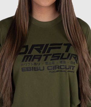 Womens Drift Matsuri Track Tee - Khaki