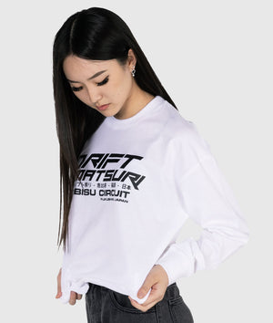 Womens Drift Matsuri Track Tee - White