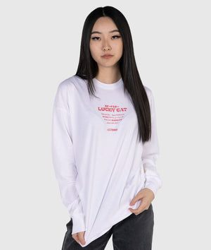 Womens Lucky Cat Longsleeve Tee