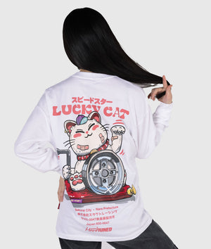 Womens Lucky Cat Longsleeve Tee