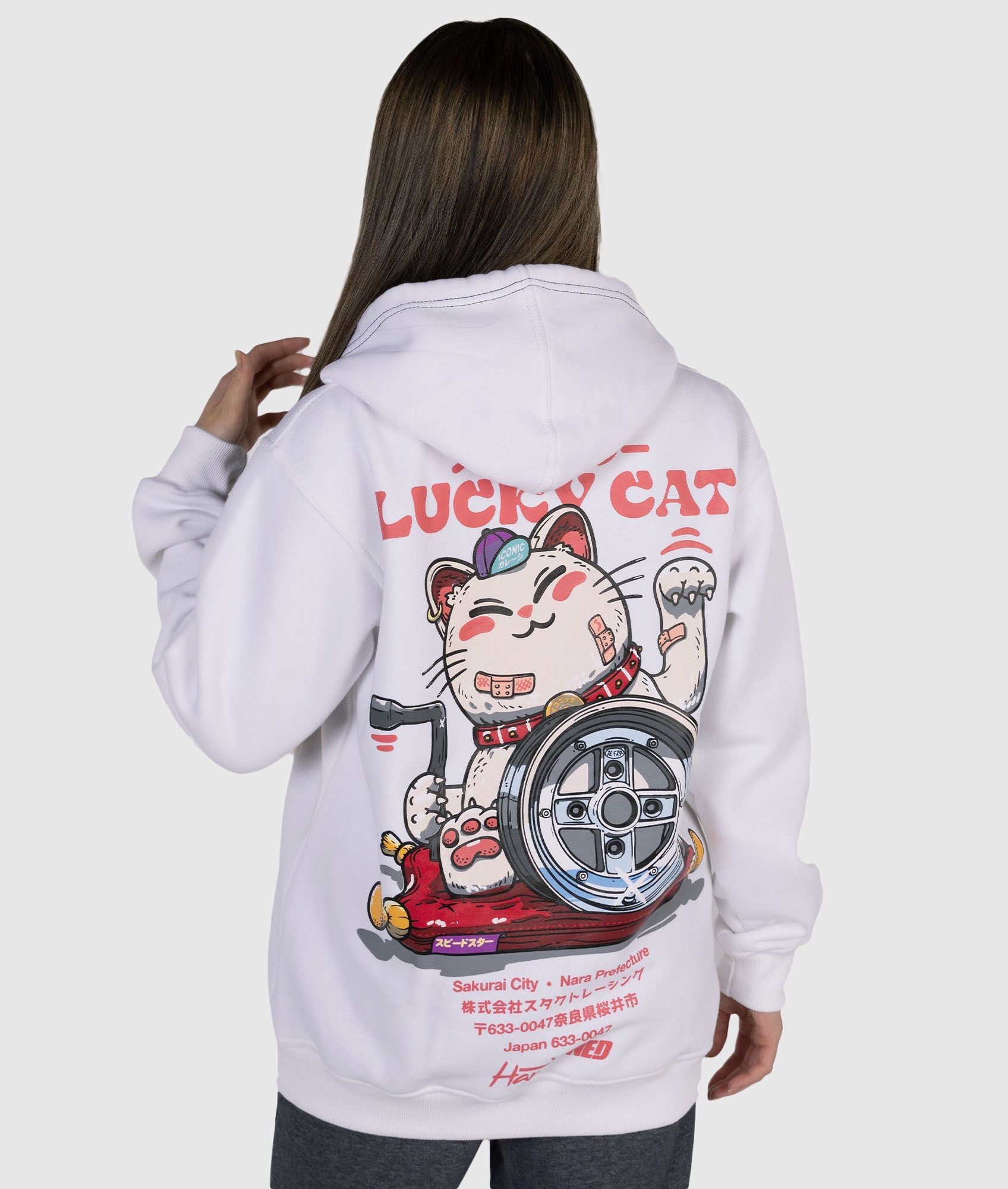 Womens Lucky Cat Hoodie