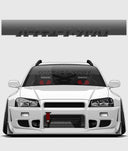 Hardtuned Kanji Window Banner - Stripes