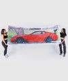 Giant Toyota Supra MKIV Red Garage Flag