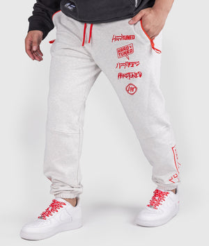 Clutch Kick P1 Fleece Track Pants - White - Hardtuned