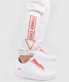 Clutch Kick P1 Fleece Track Pants - White - Hardtuned