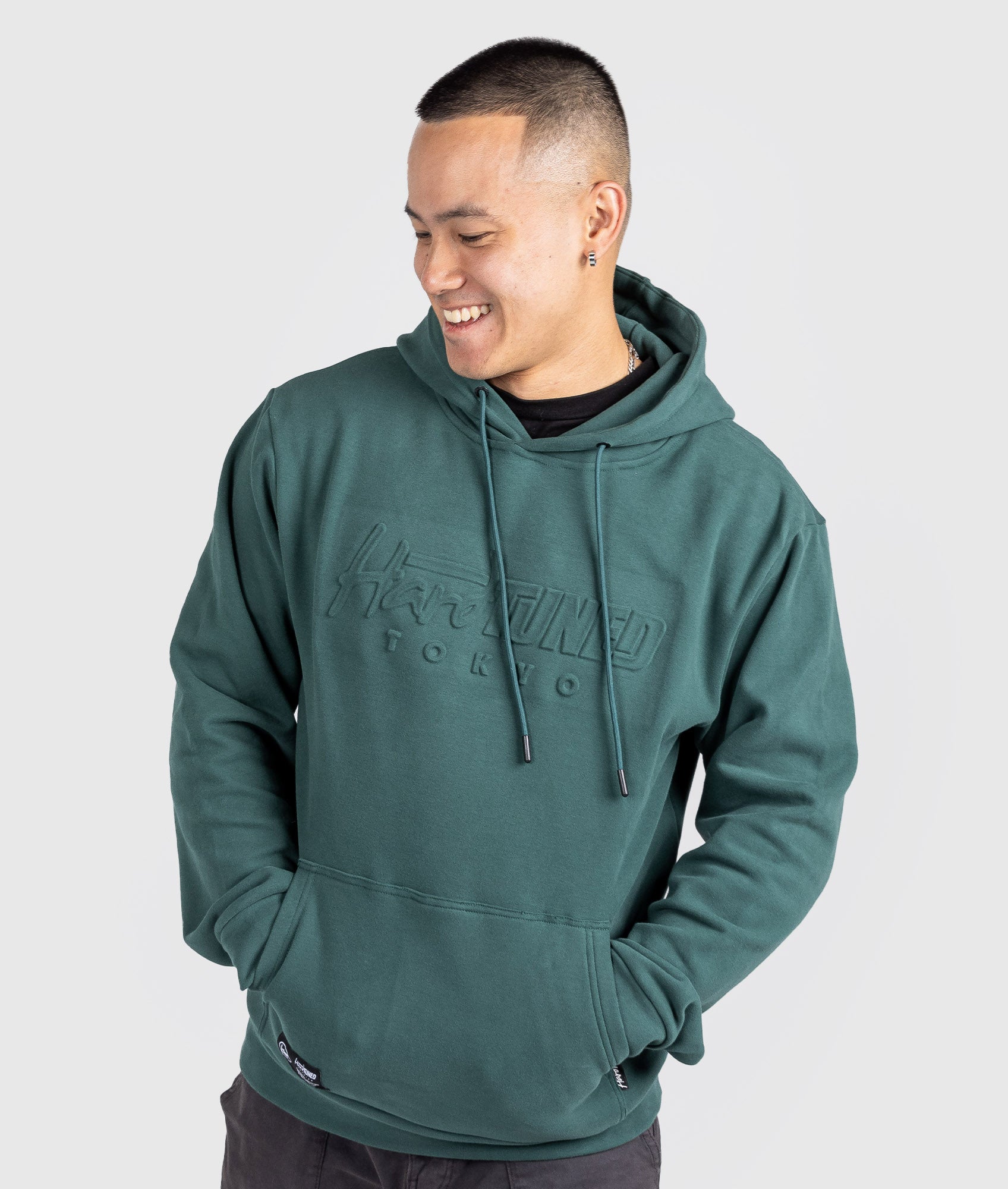 Hardtuned Embossed P1 Fleece Hoodie - Green - Hardtuned