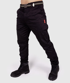 HardTuned Grid Cuffed Chinos - Black - Hardtuned