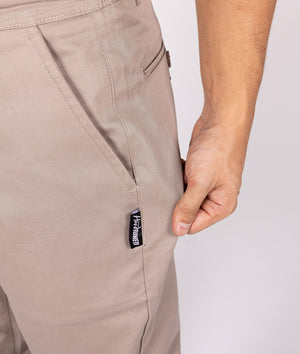 HardTuned Grid Cuffed Chinos - Tan - Hardtuned