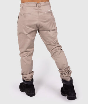 HardTuned Grid Cuffed Chinos - Tan - Hardtuned