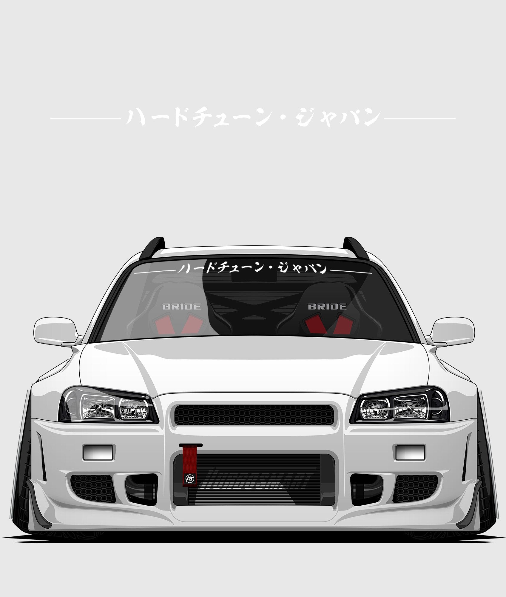 Hardtuned Japan Katakana Window Banner - Hardtuned