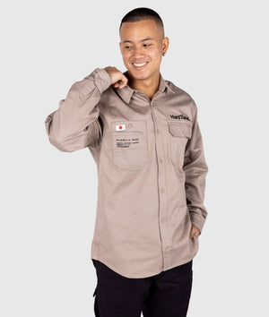 Hardtuned Long Sleeve Work Shirt - Tan - Hardtuned