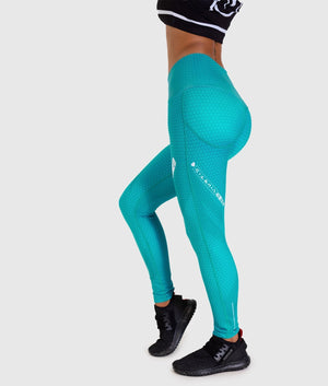 Hex Contour Leggings - Teal - Hardtuned