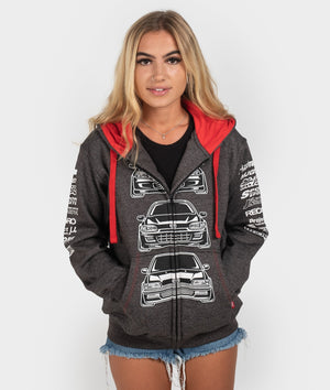 Honda Civic EK, EG, ED Womens Hoodie - Hardtuned