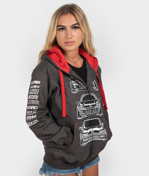 Honda Civic EK, EG, ED Womens Hoodie - Hardtuned