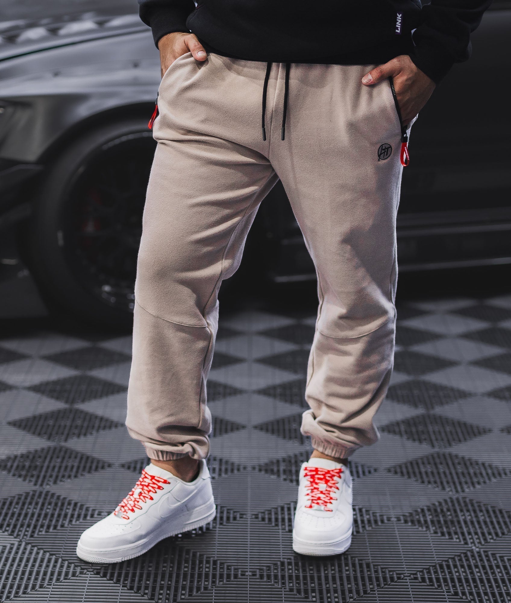 Katakana P1 Fleece Track Pants - Latte - Hardtuned