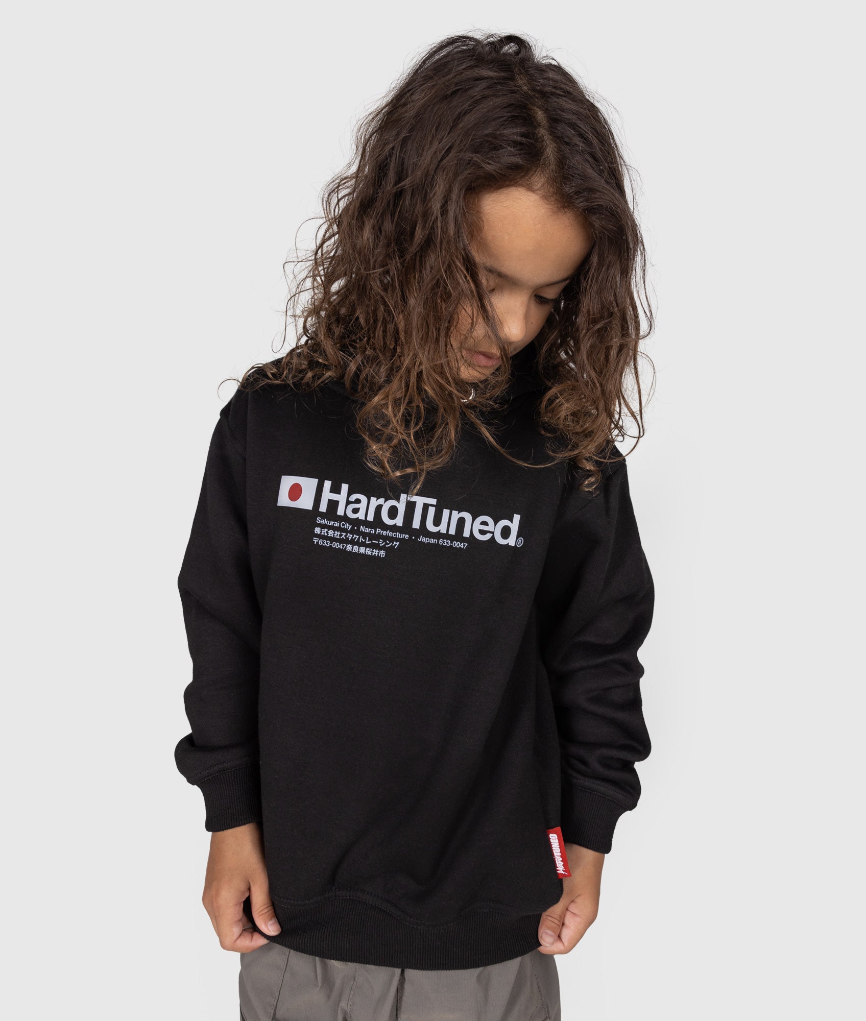 Kids Essential Hoodie - Black - Hardtuned