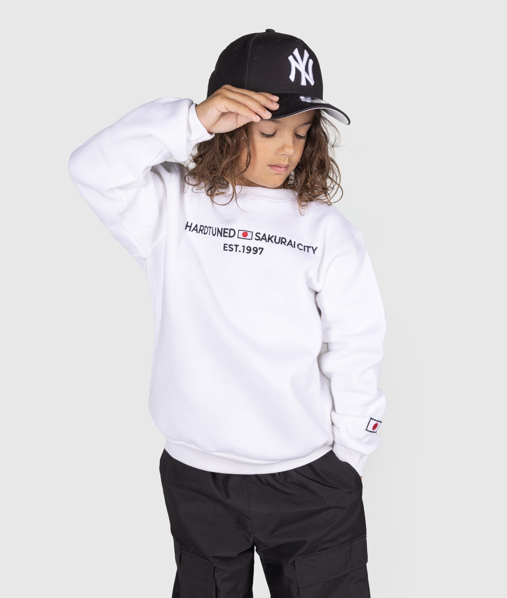 Kids Sakurai Sweater - White - Hardtuned