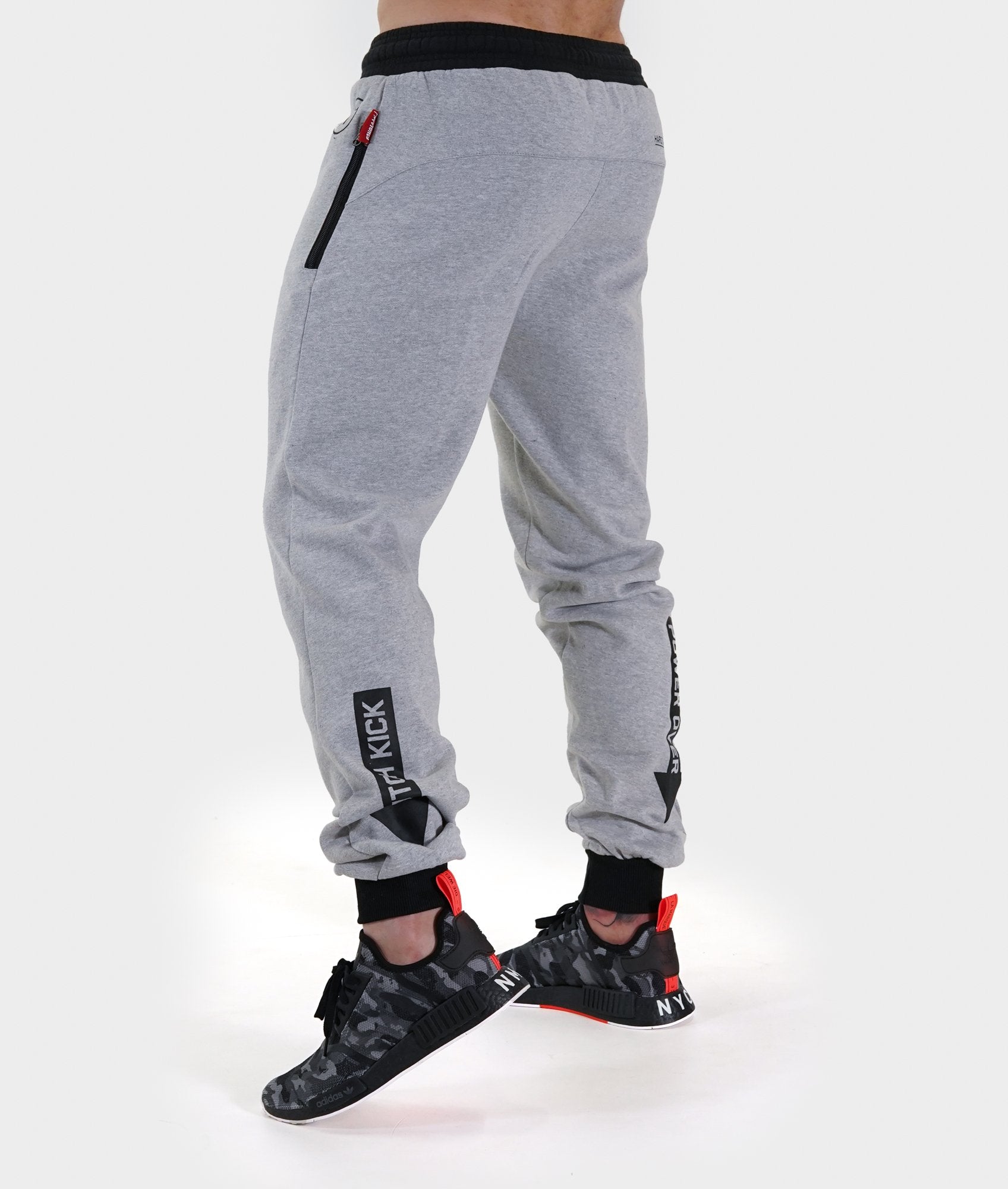 Mens Power Over Track Pants - Gray - Hardtuned