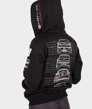 Mitsubishi Evolution Womens Hoodie - Hardtuned