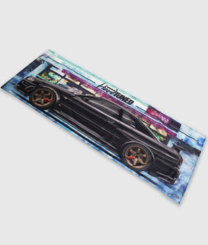 Nissan Skyline R34 GTR Garage Flag - Hardtuned