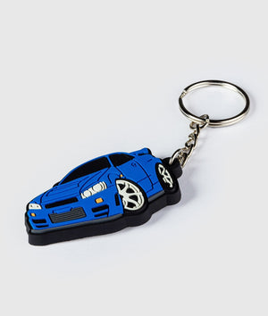 Nissan Skyline R34 GTR Rubber Keyring - Hardtuned