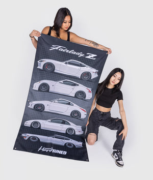 Nissan Z Generations Garage Flag - Hardtuned