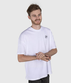 Oversized Overnight Parts Tee - White - Hardtuned