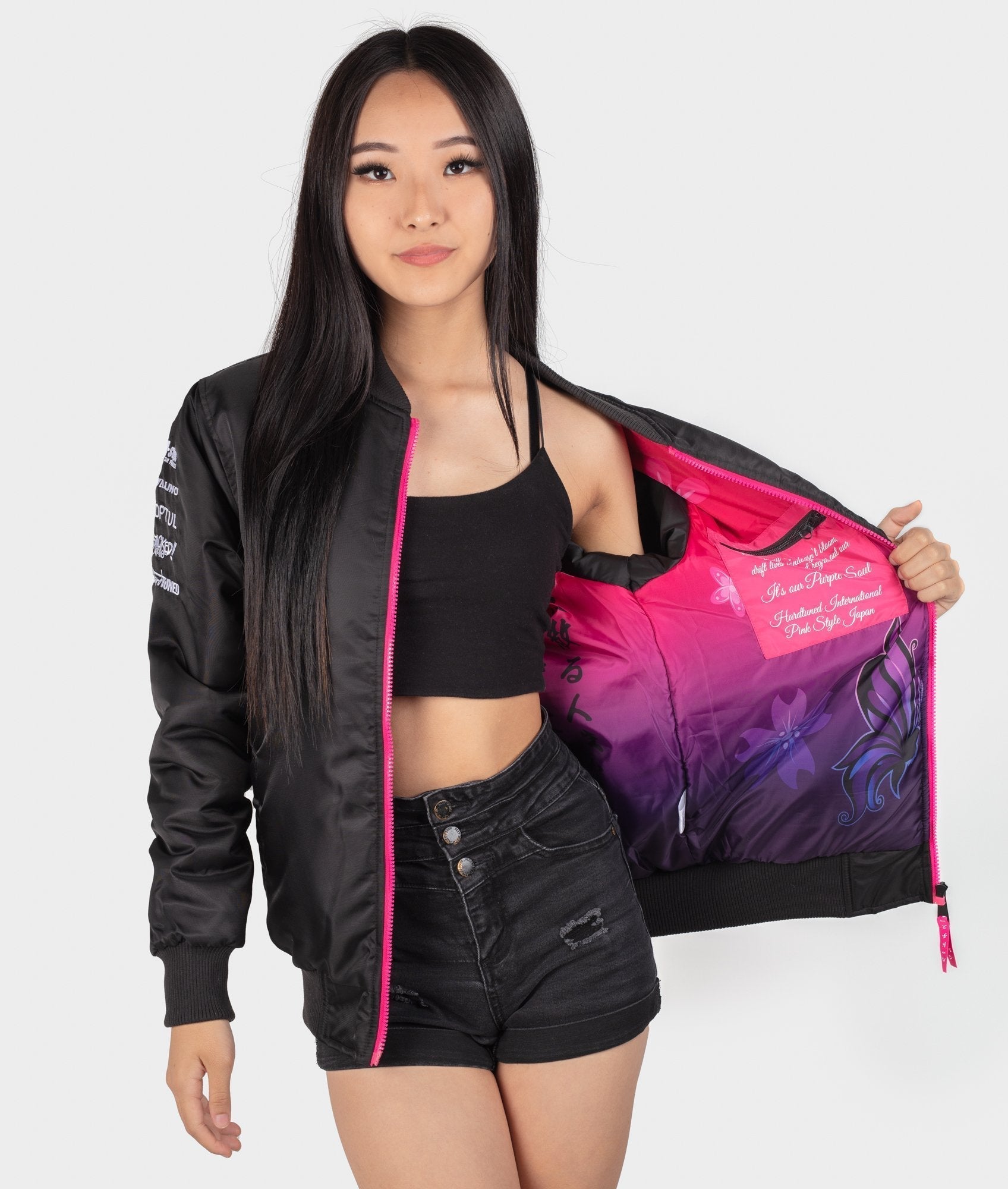 Pinkstyle - Drift Team Womens Bomber Jacket - Hardtuned