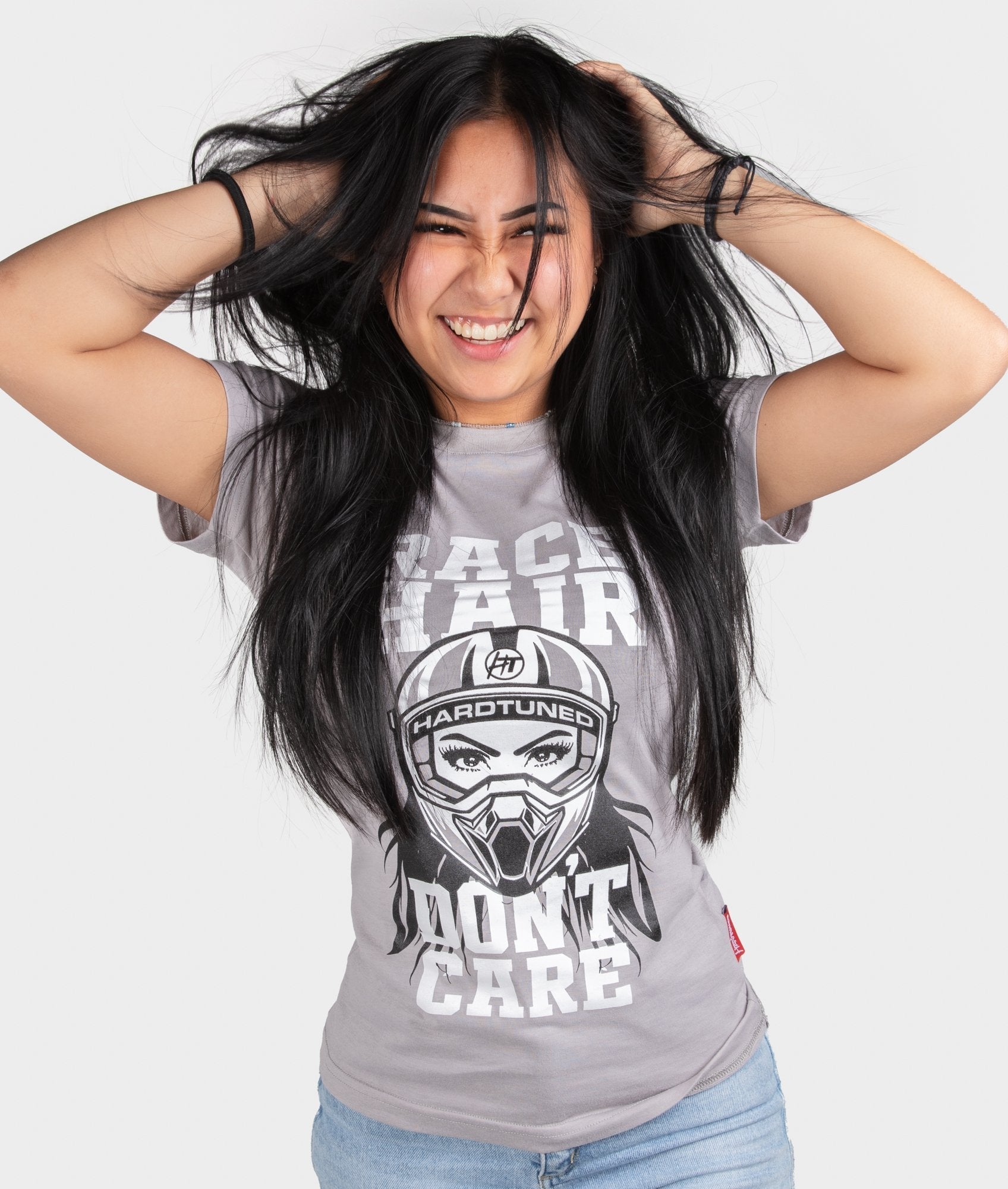 Race Hair Don't Care Womens Tee - Hardtuned