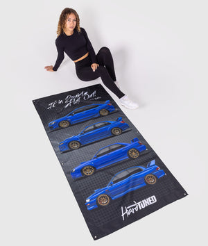 Subaru WRX Generations Garage Flag - Hardtuned