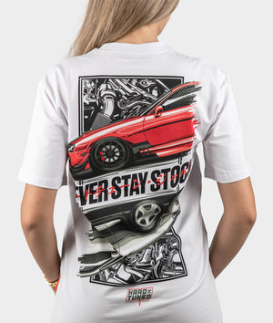 Toyota Supra Never Stay Stock Womens Tee - Hardtuned