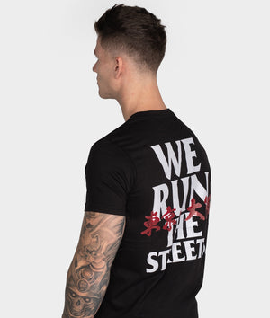 We Run The Streets Tee - Black - Hardtuned