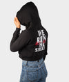 We Run The Streets Womens Cropped Hoodie - Hardtuned