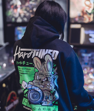 Women's Black Bunny Hoodie - Hardtuned