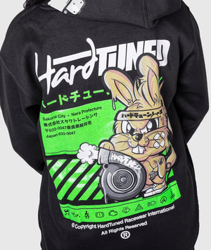 Women's Black Bunny Hoodie - Hardtuned