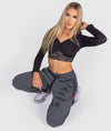 Women&#39;s Clutch Kick P1 Fleece Track Pants - Charcoal - Hardtuned