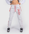 Women&#39;s Clutch Kick P1 Fleece Track Pants - White - Hardtuned