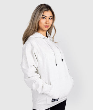 Women's Hardtuned Embossed P1 Fleece Hoodie - White - Hardtuned