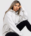 Women&#39;s Hardtuned Embossed P1 Fleece Hoodie - White - Hardtuned