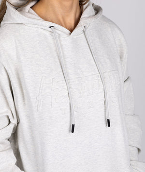 Women's Hardtuned Embossed P1 Fleece Hoodie - White - Hardtuned