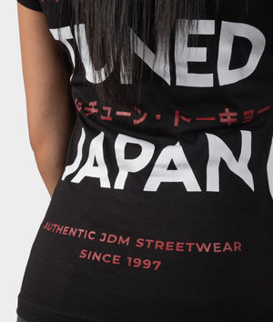 Womens HTxJPN Crossing Tee - Black - Hardtuned