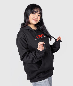 Women's Katakana Hoodie - Black - Hardtuned