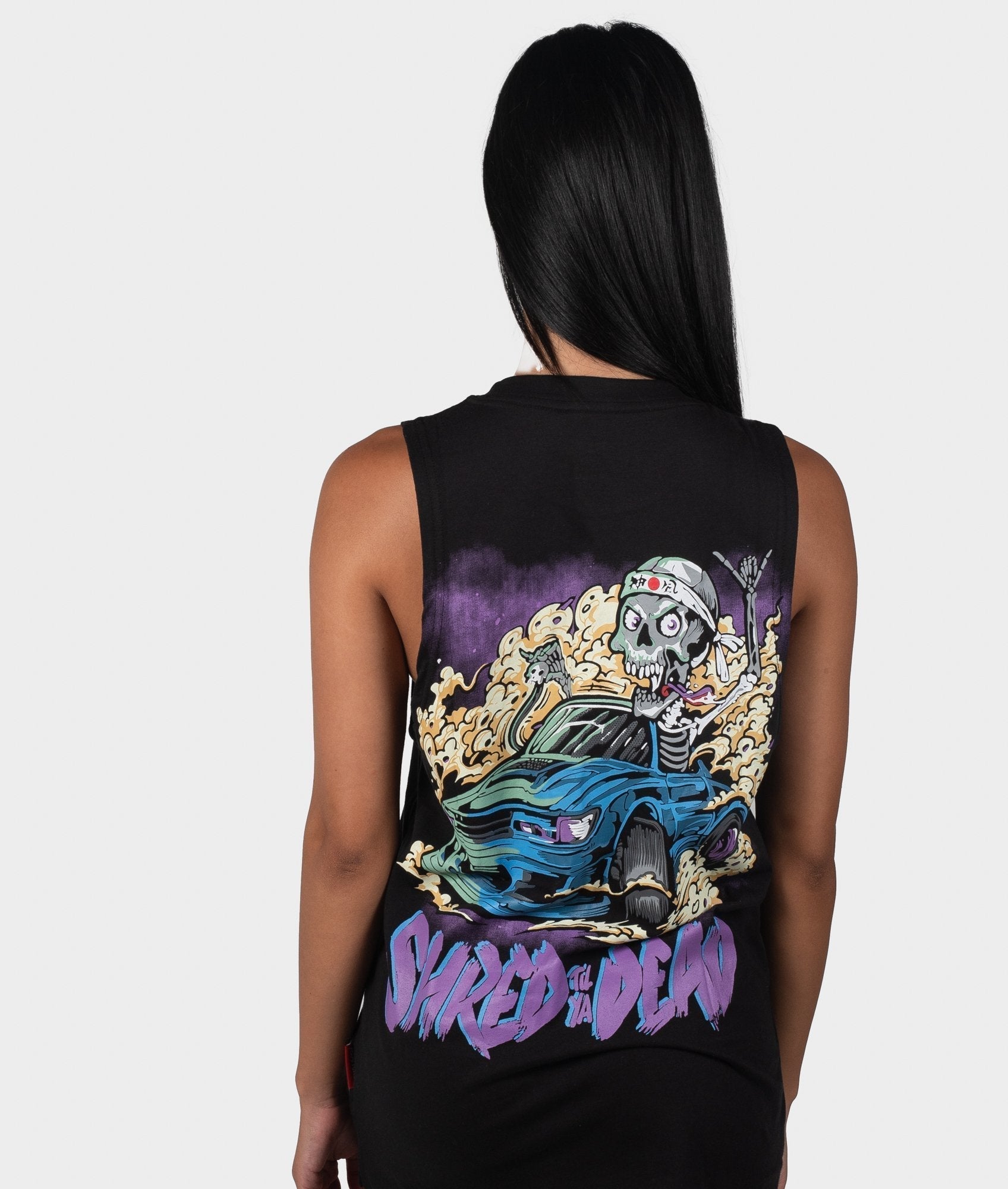 Womens Shred Till Ya Dead Tank Top - Hardtuned