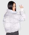 Womens Shuto White Puffer Jacket - Hardtuned